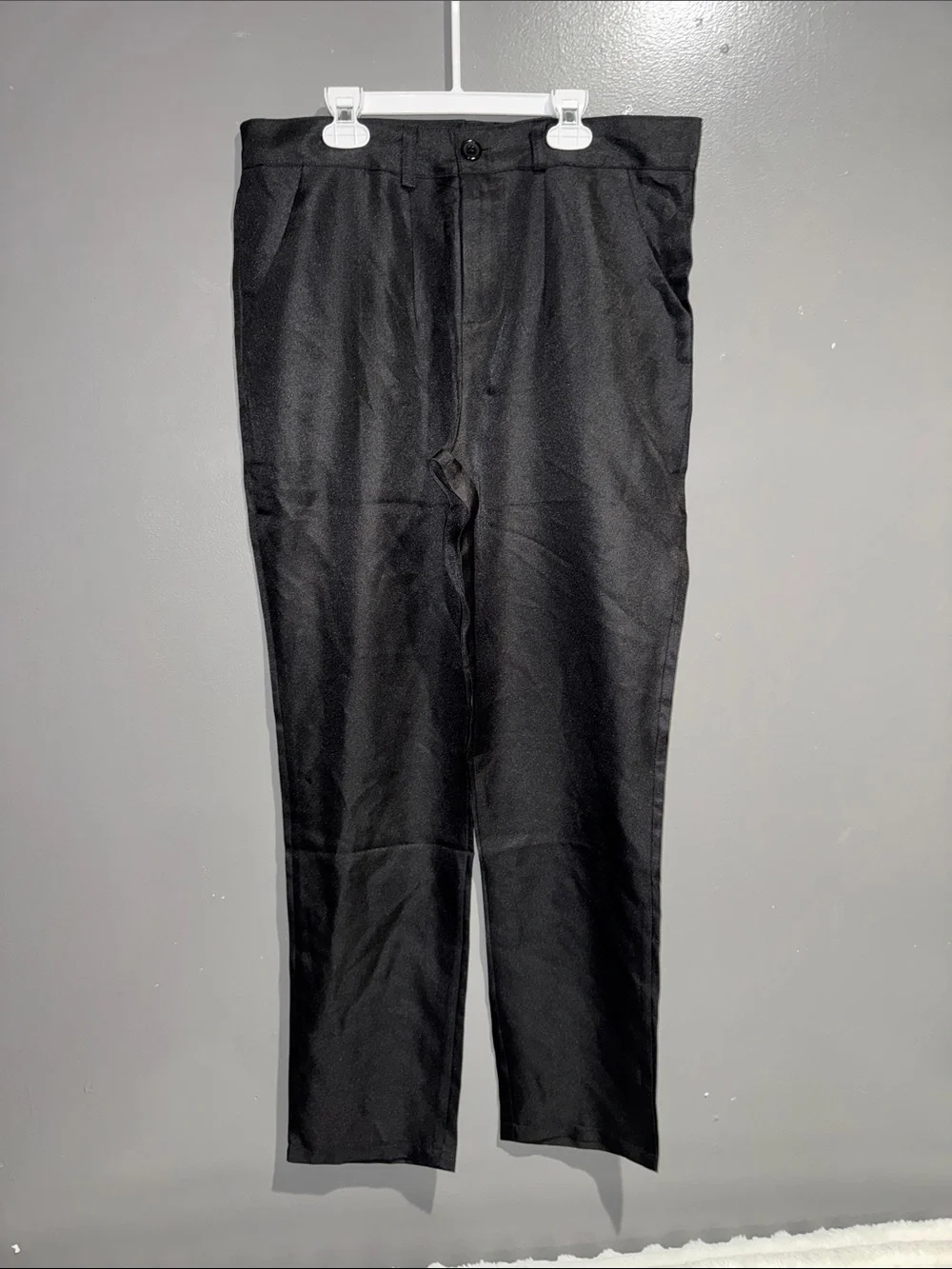 Men's Black Tailored Dress Pants